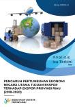Pengaruh Pertumbuhan Ekonomi Negara Utama Tujuan Ekspor Terhadap Ekspor Provinsi Riau (2018-2020)