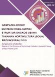 Sampling Error Of Estimation Results Of Cost Structure Of Horticultural Cultivation Household Survey Of Riau Province 2018 A2-Series