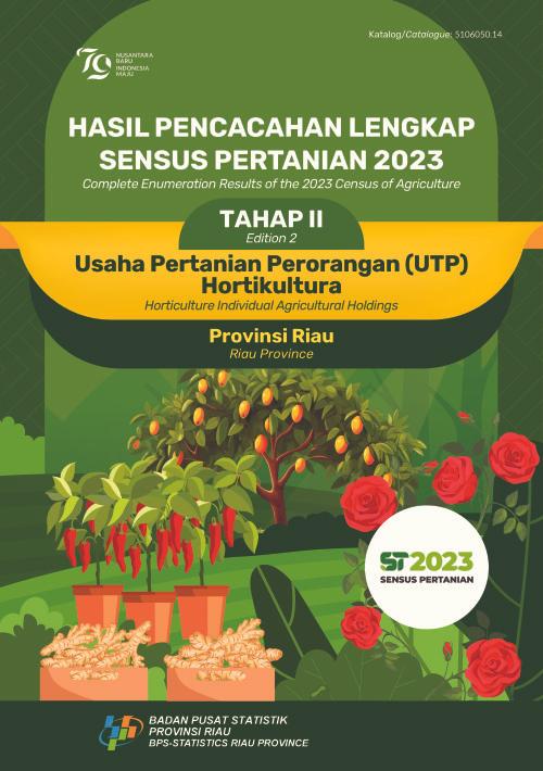 Hasil Pencacahan Lengkap Sensus Pertanian 2023 - Tahap II: Usaha Pertanian Perorangan (UTP) Hortikultura Provinsi Riau