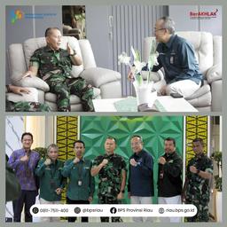 Kunjungan Kepala BPS Provinsi Riau Ke Korem 031/Wirabima